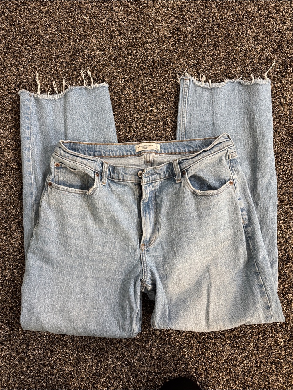Abercrombie & Fitch Light Wash Straight-Leg Jeans